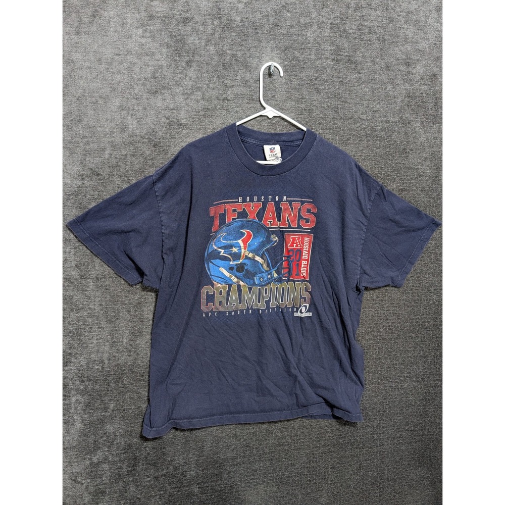 Vintage NFL Houston Texans 2011 AFC South Champions T-Shirt Navy 2XL